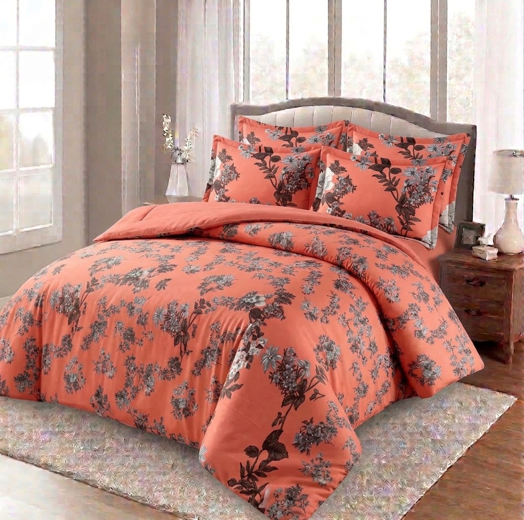 Duvet Set-Rosey Floral 6-Pcs