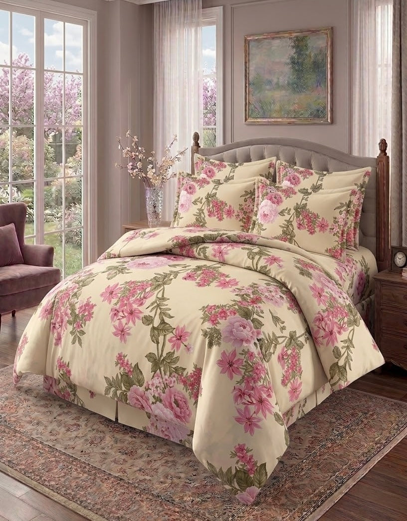 Duvet Set-Skinny Floral 6-Pcs