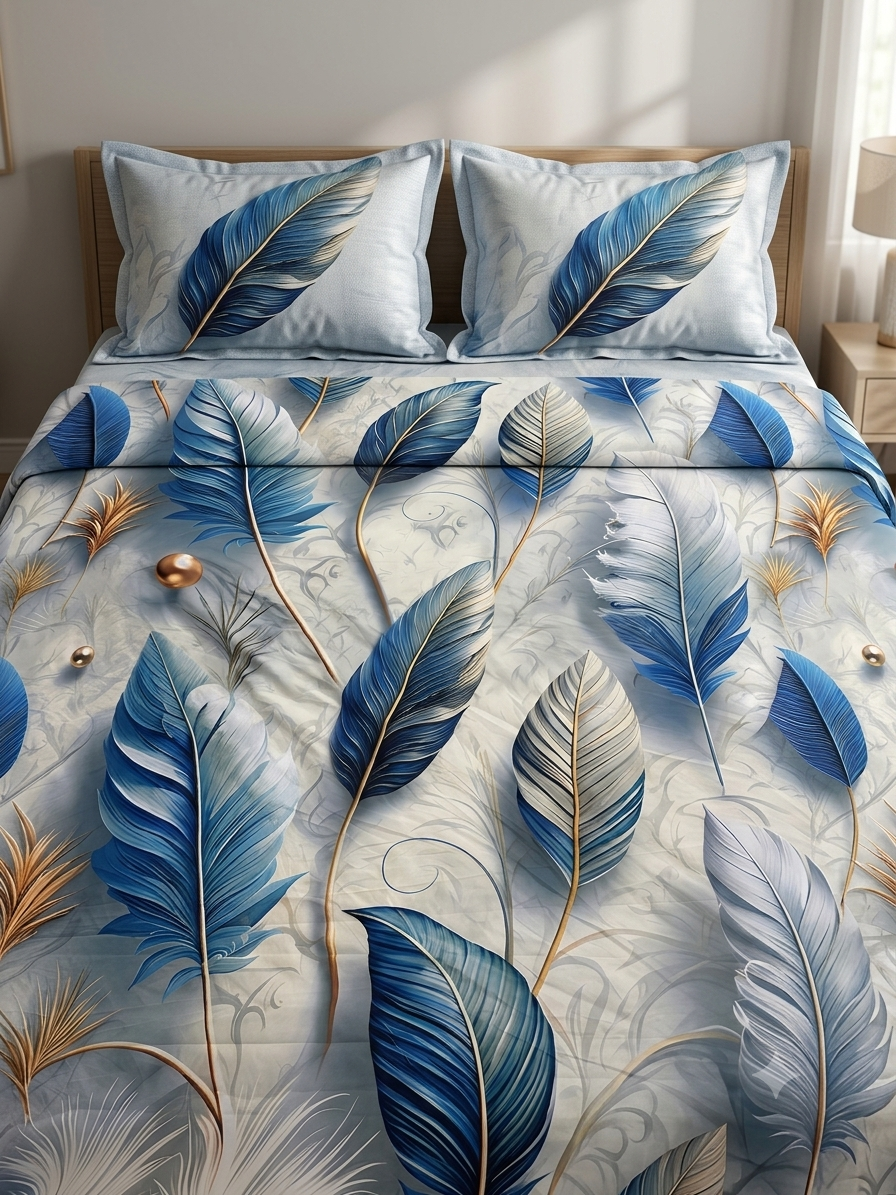 3D Bedsheet- Feather
