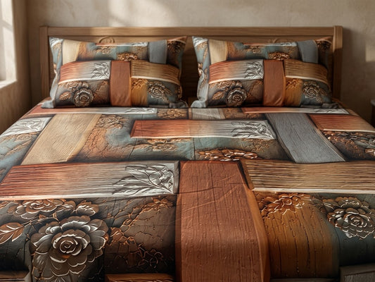 3D Bedsheet- Woody Wood