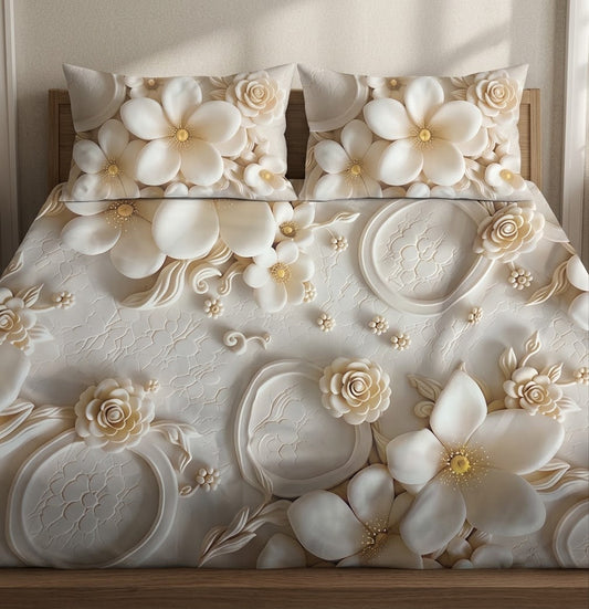 3D Bedsheet- Creamy Reality