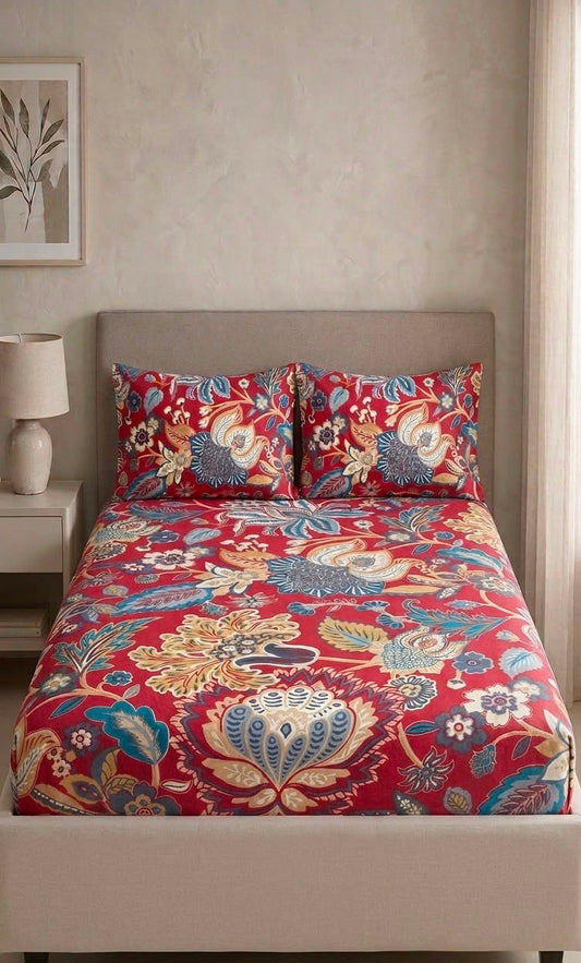Red Whisper - Fitted Sheet Set