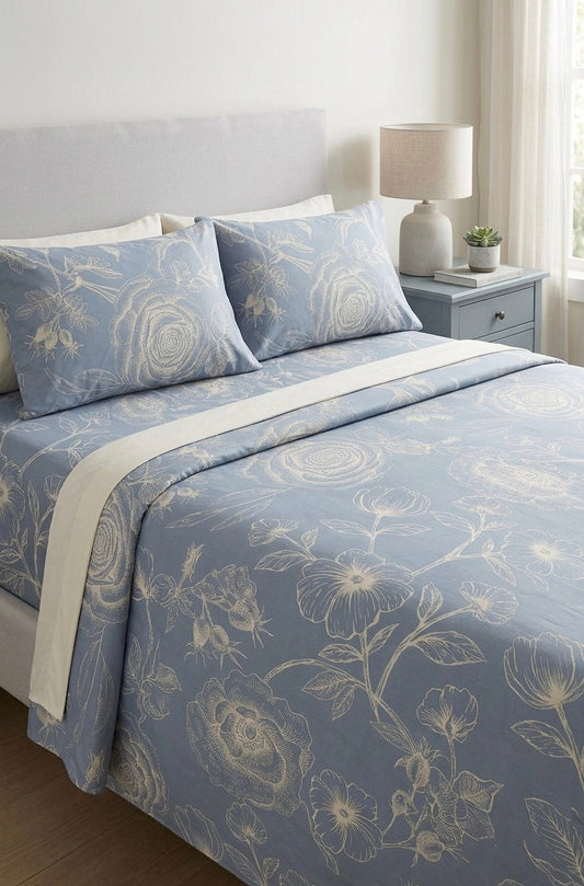 Sky Roses - Fitted Sheet Set