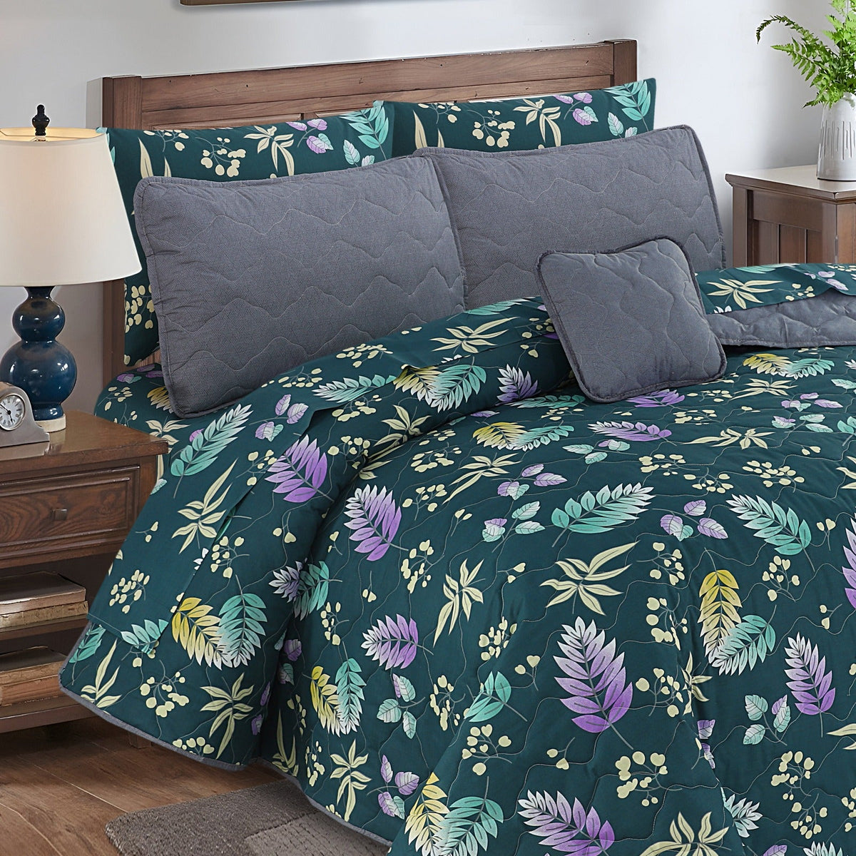 Teal Garden - 7 Pcs