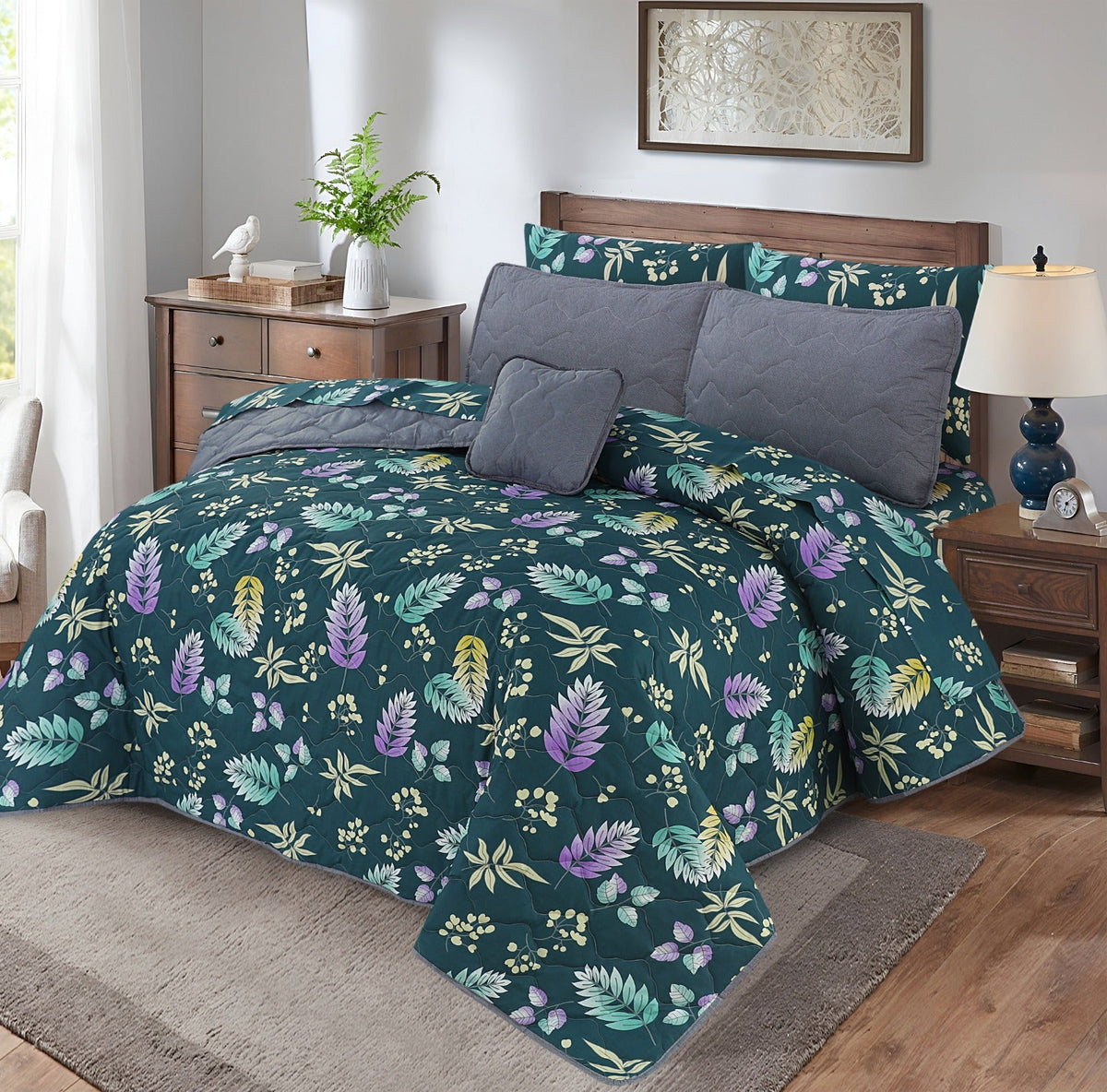Teal Garden - 7 Pcs