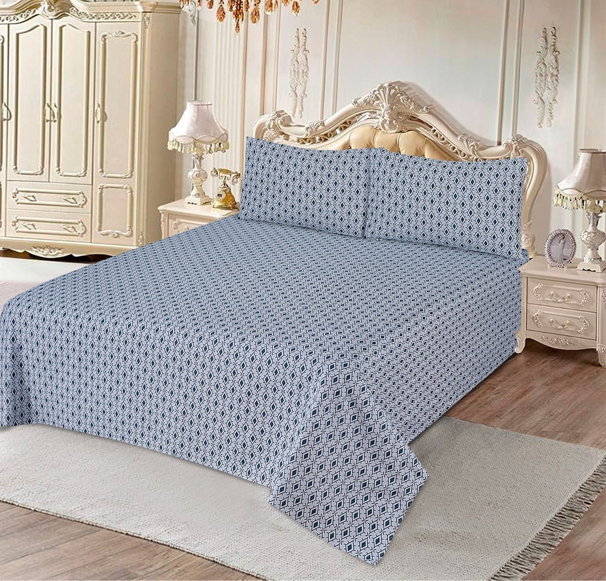 Percale Box Sea 3Pcs Printed Cotton Punch