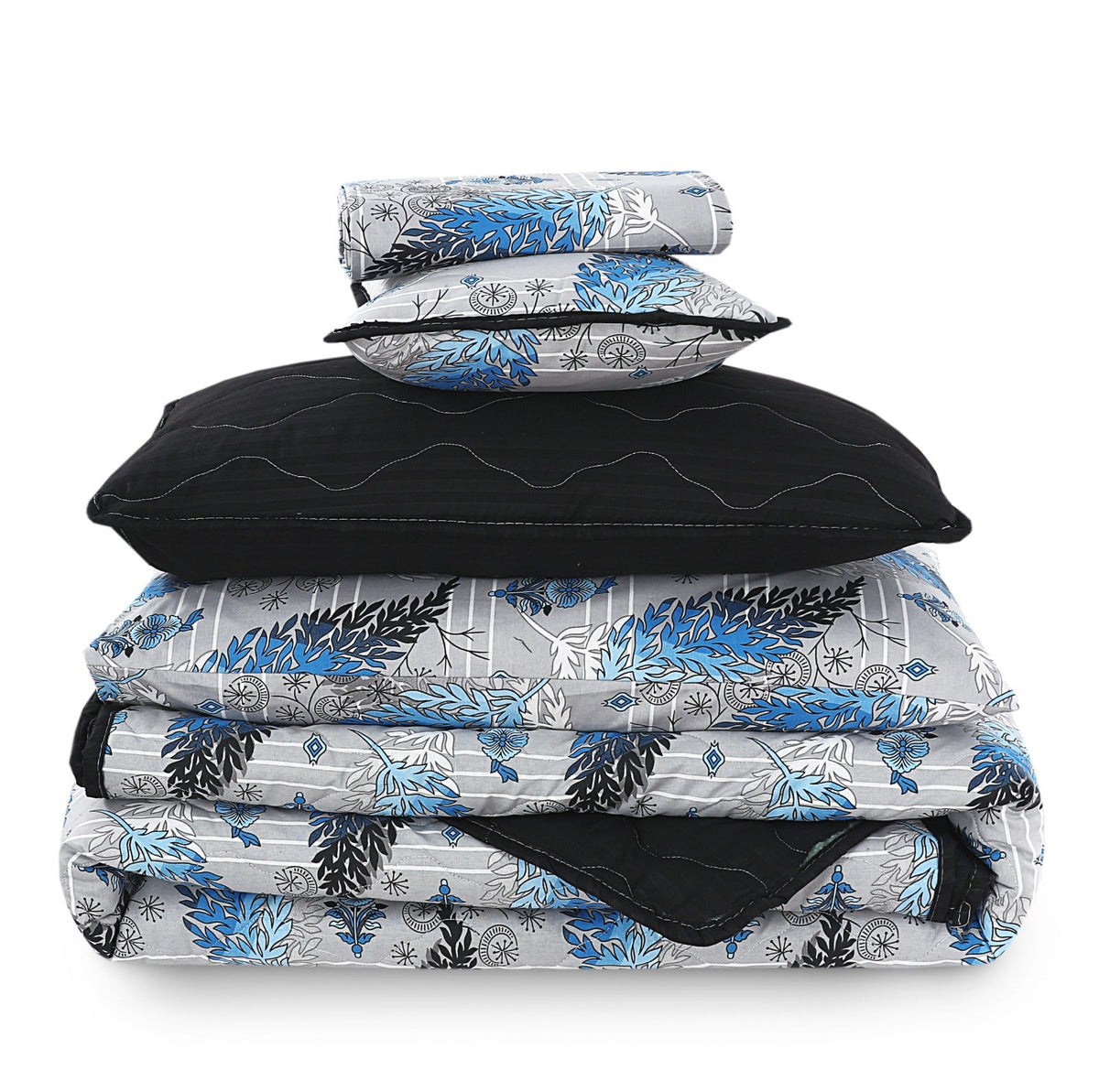 Black Floral - 7 Pcs