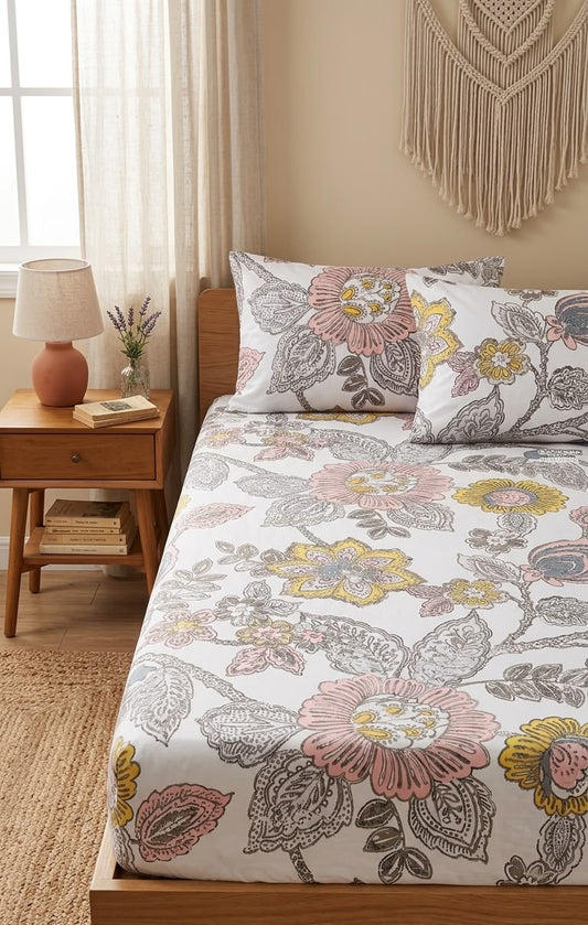 Pastel White- Fitted Sheet Set