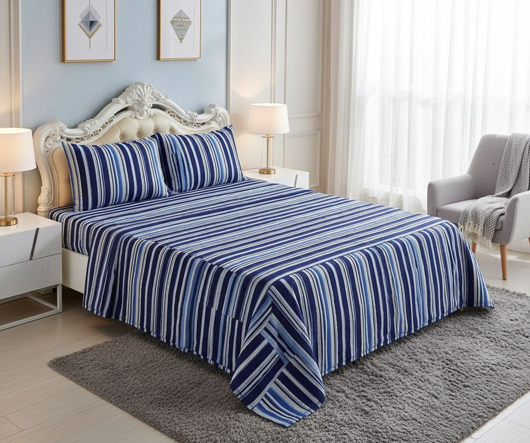 Pure Strips  3Pcs Cotton Printed